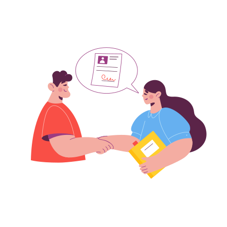 Man and woman in meeting